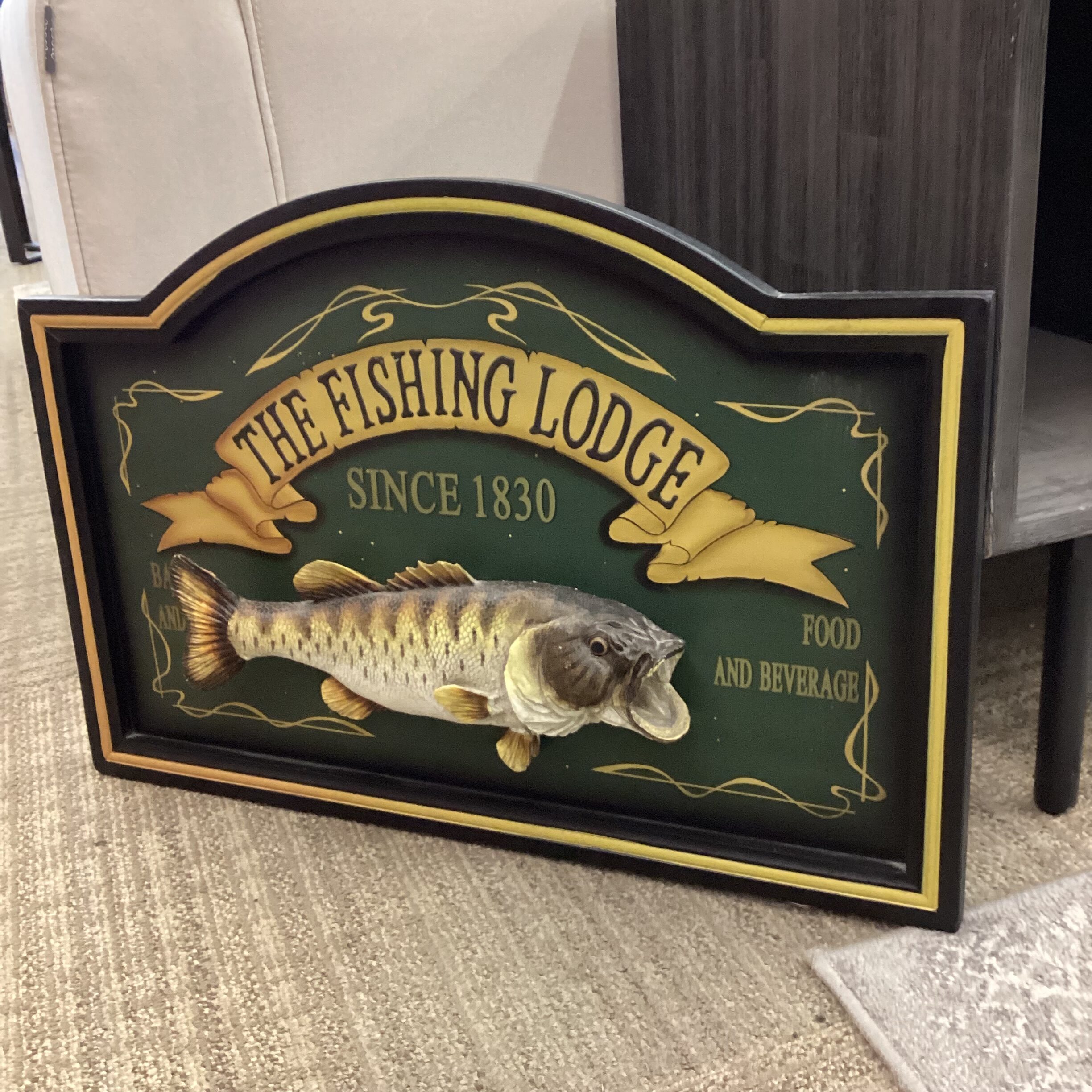 fishing lodge sign