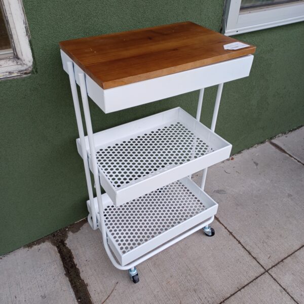 white metal 3tier cart