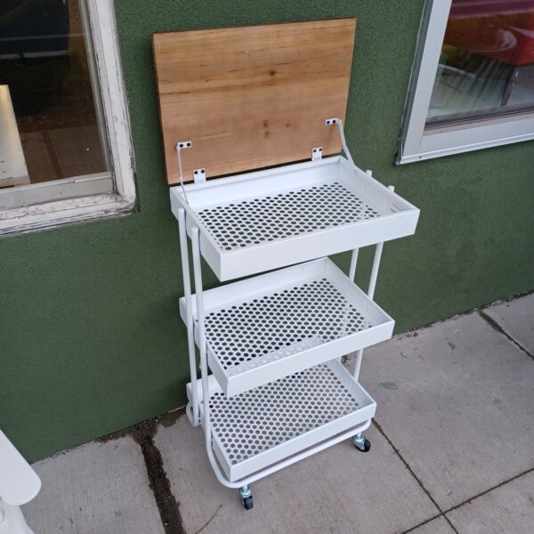 white metal 3tier cart