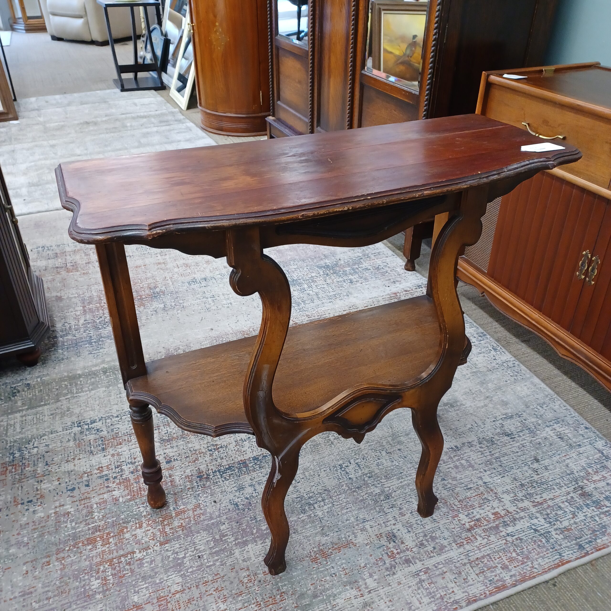 traditional wood entry table