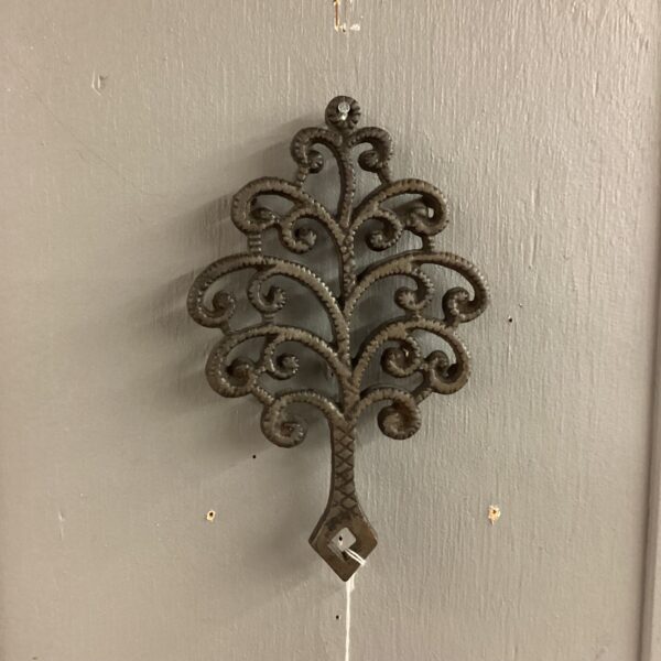 vintage cast iron tree trivet