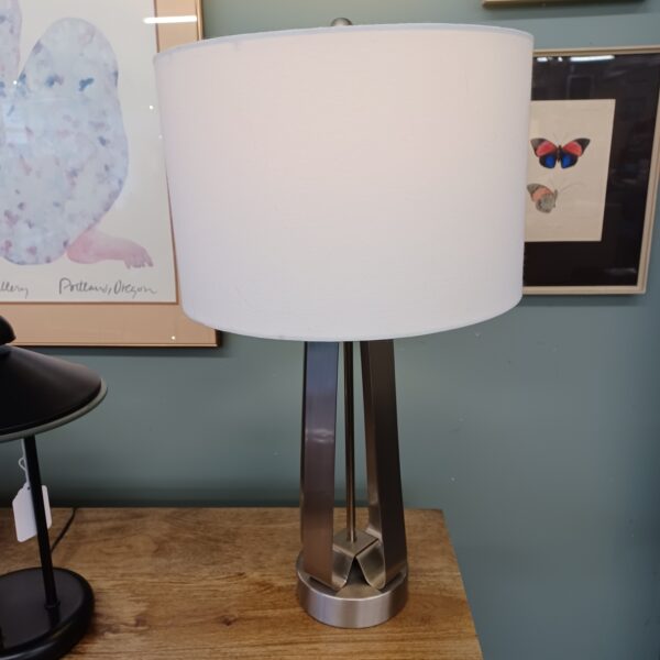 contemporary stainless steel table lamp