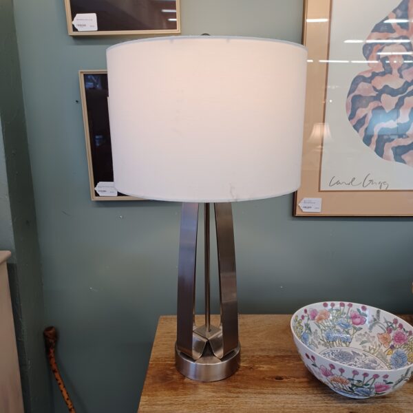 contemporary stainless steel table lamp