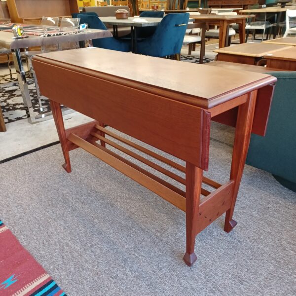 hardwood dropleaf console table