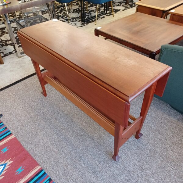 hardwood dropleaf console table