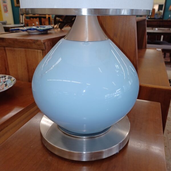 very tall baby blue orb accent lamp