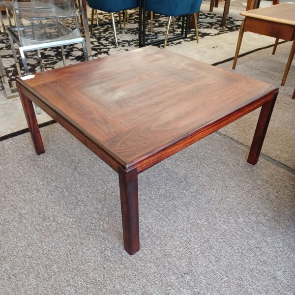 vintage large square danish rosewood coffee table