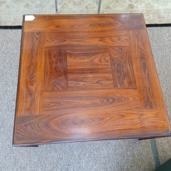 vintage large square danish rosewood coffee table