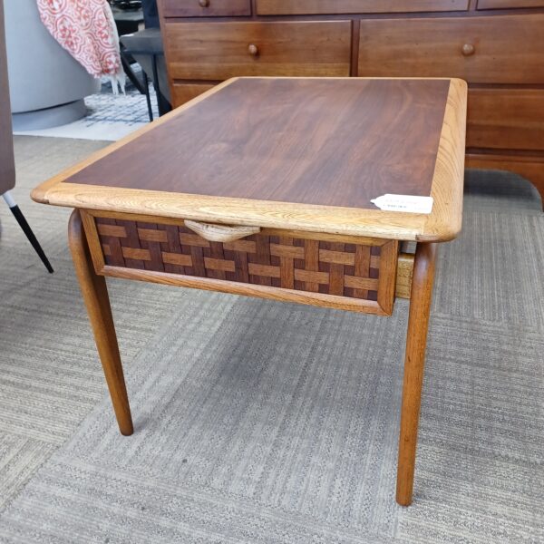 mcm lane woven drawer hardwood side table