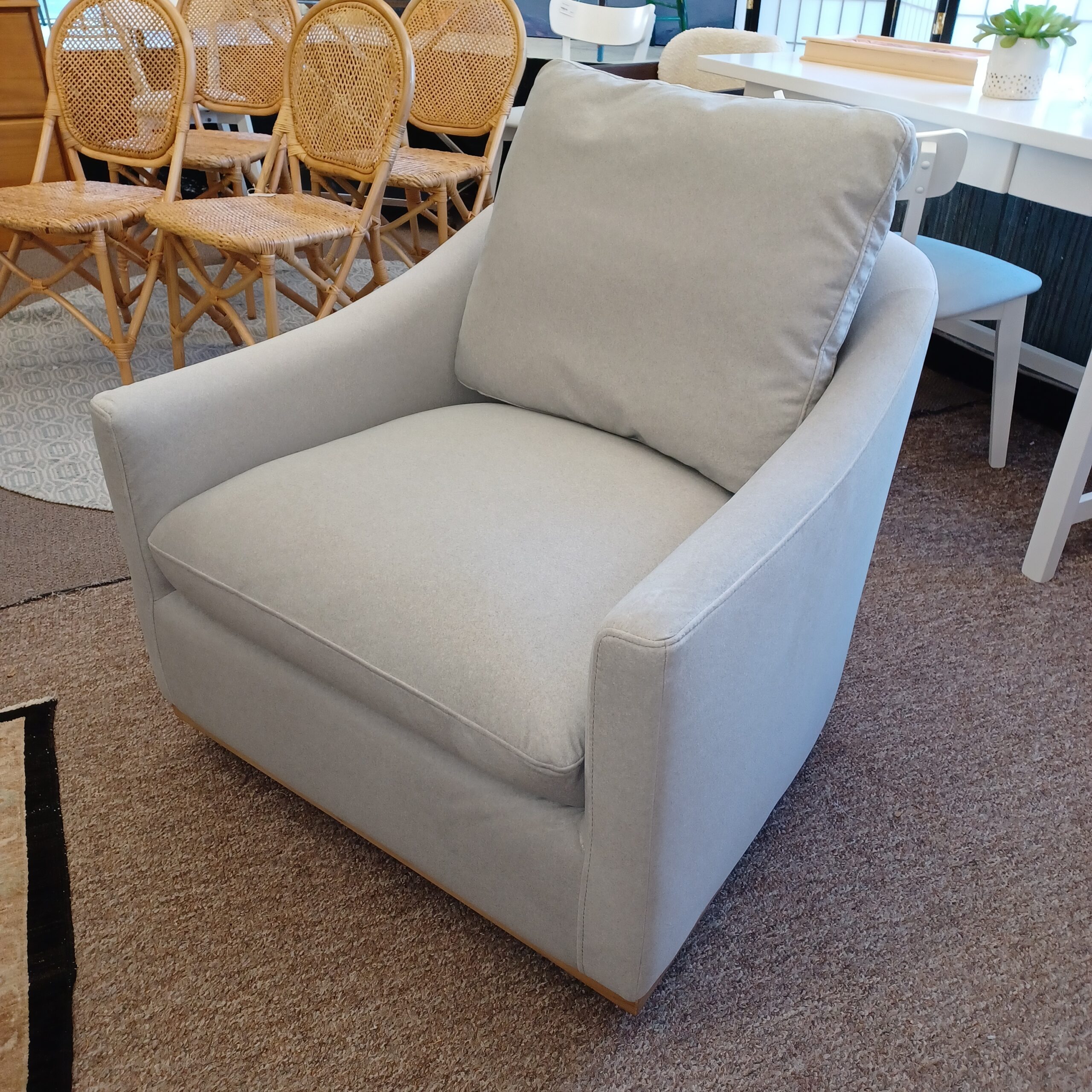 dove grey swivel chair