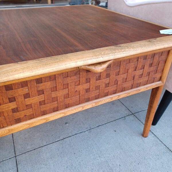 mcm lane woven drawer side table