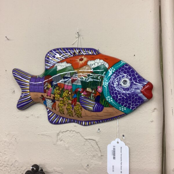 mexican terracotta fish decor