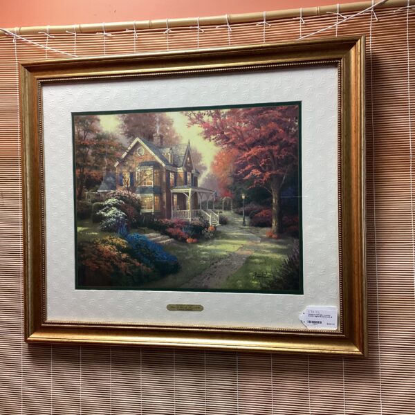 thomas kinkade victorian autumn signed & numbered