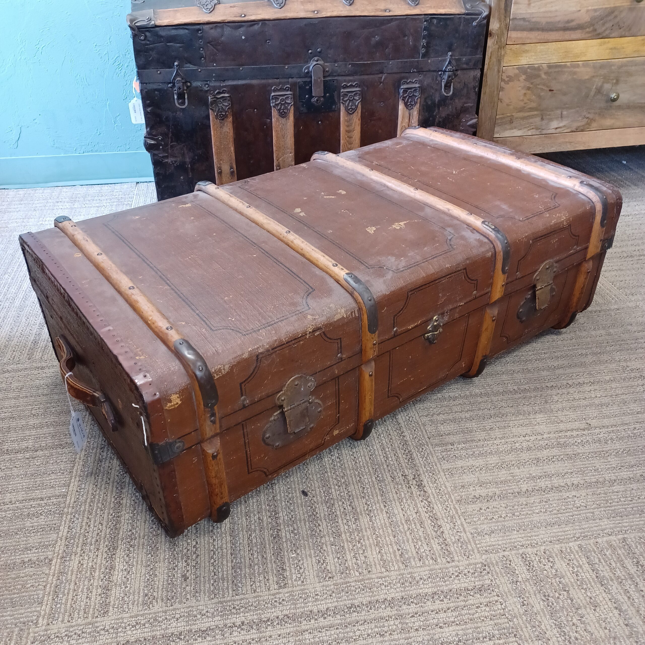 classic antique suitcase trunk