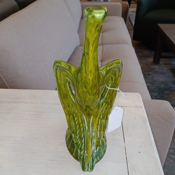 mid century green ceramic phoenix