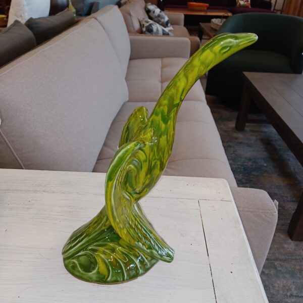 mid century green ceramic phoenix