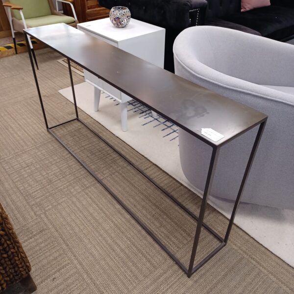 thin long metal console (as is)