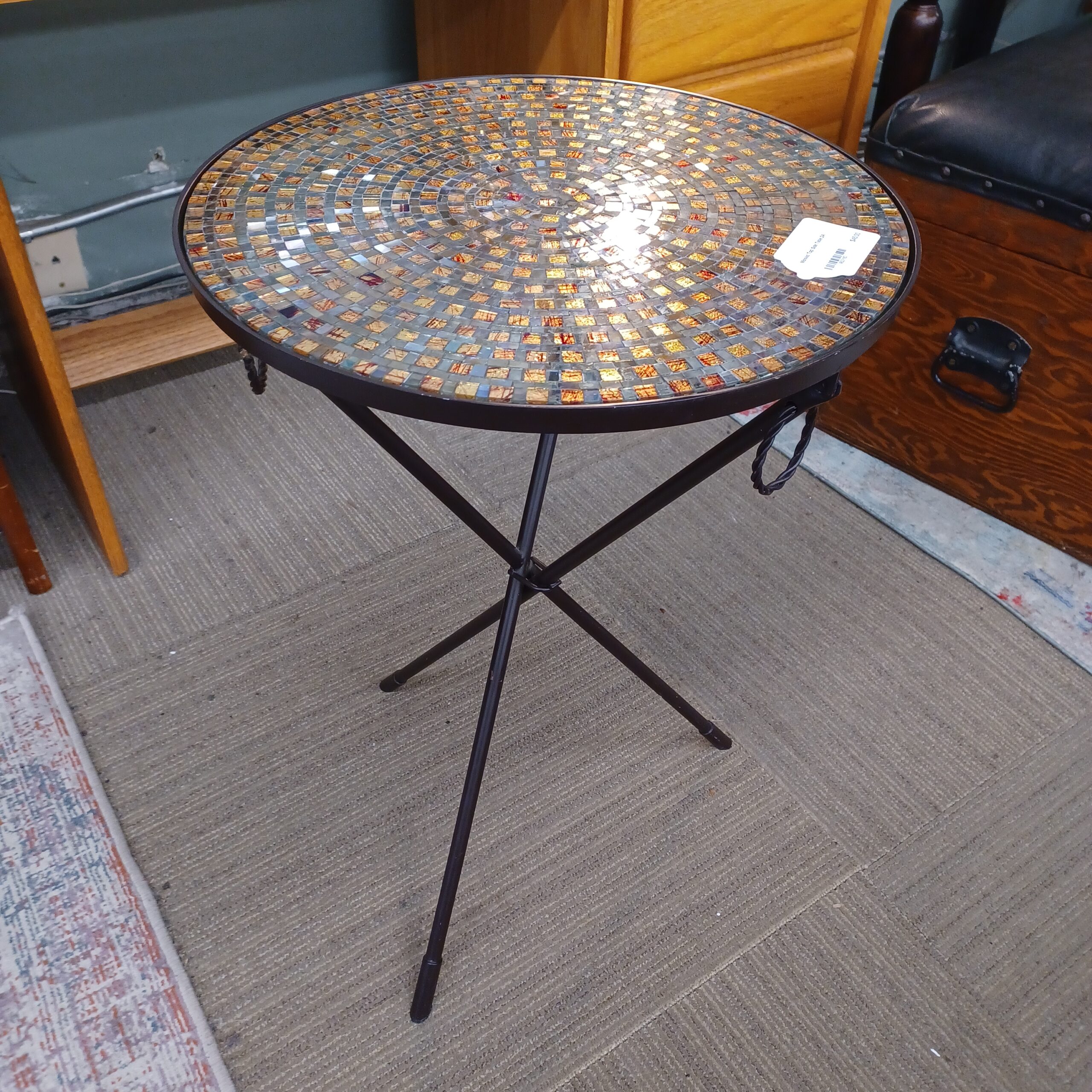 mosaic top side table