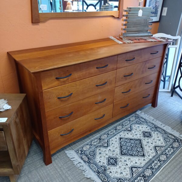 contemporary cherry mission style double dresser