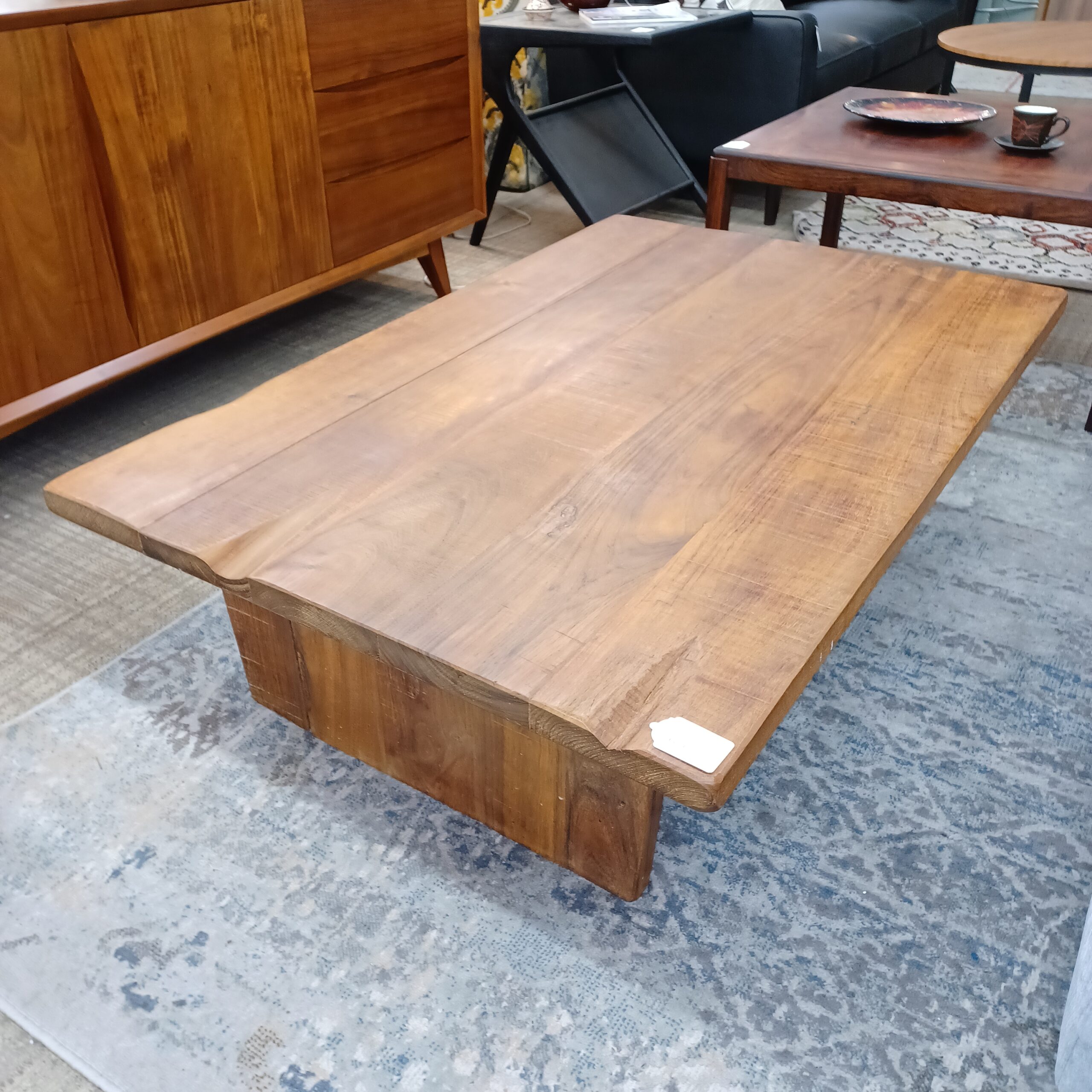 large rustic hardwood coffee table (as is)