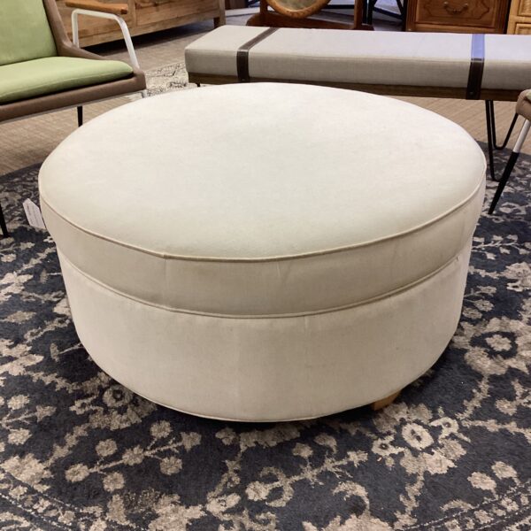 round white storage ottoman