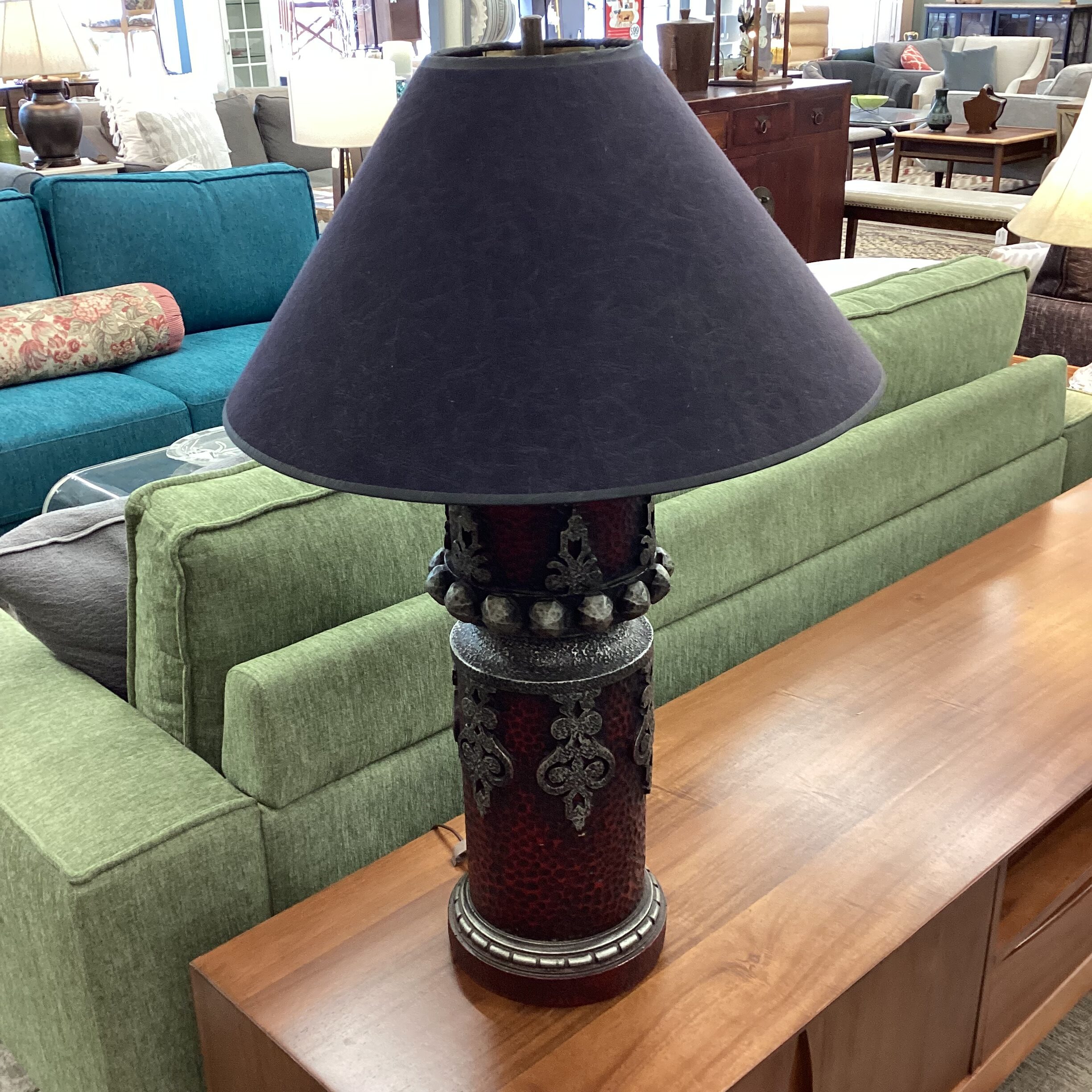 gothic red table lamp