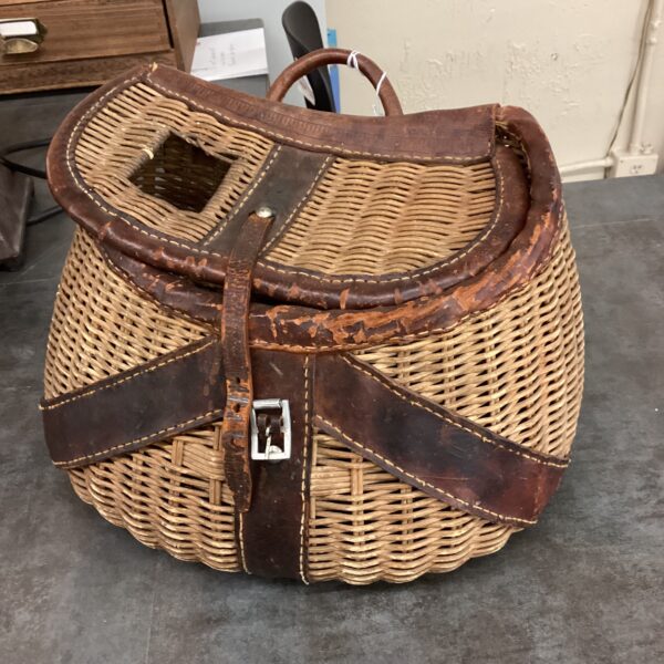 antique fishing basket