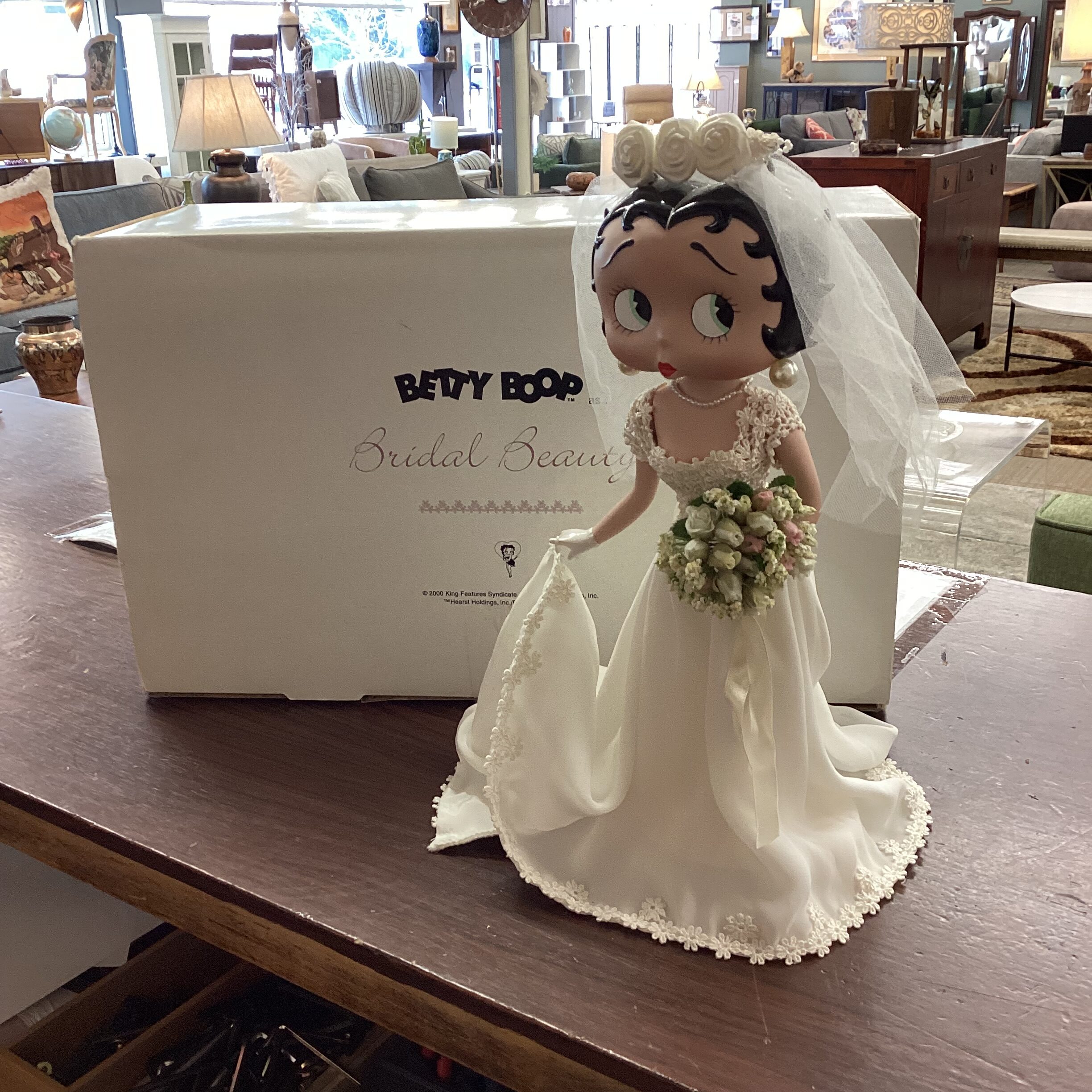 betty boop “bridal beauty” porcelain doll w/box