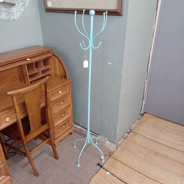 small baby blue coat rack